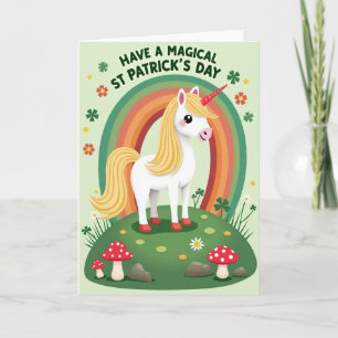 Tarjeta Mágica del Día de San Patricio del Unicorn
