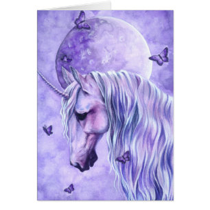 Tarjeta mágica iluminada por la luna