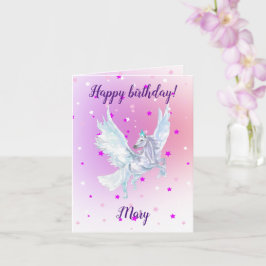 Tarjeta Magical color start white unicorn