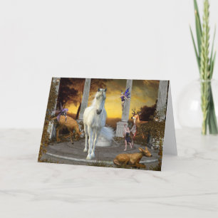 Tarjeta Magical Fairy Unicorn Fantasy Greet Note