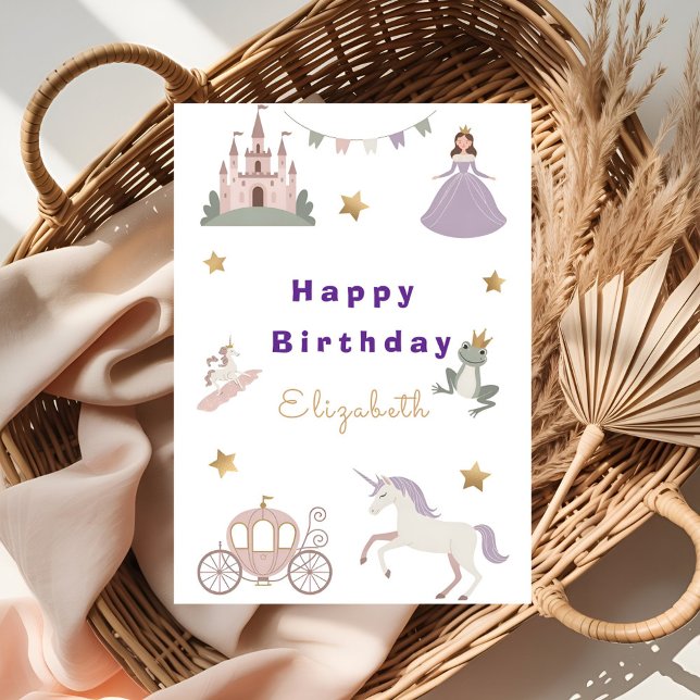 Tarjeta Magical Fairytale Castle Baby Girl Birthday Card (Subido por el creador)