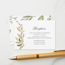 Tarjeta Magical Forestal Floral de la recepción