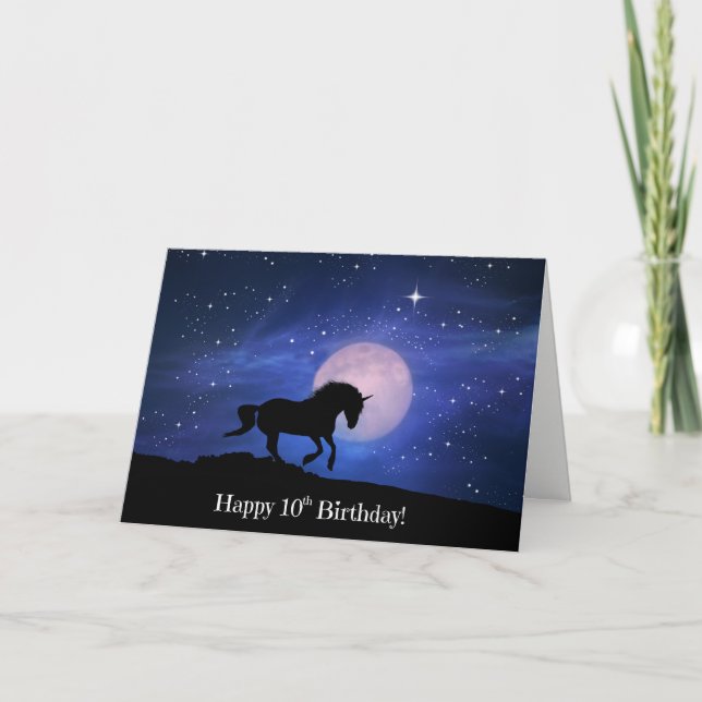 Tarjeta Magical Happy 10th Birthday Card Unicorn (Anverso)
