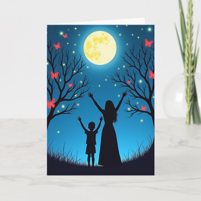 Tarjeta Magical Moonlit Night Scene Card (Anverso)
