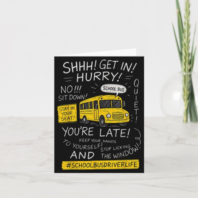 Tarjeta Magical School Bus Driver Last Day Of School Bus D (Anverso)