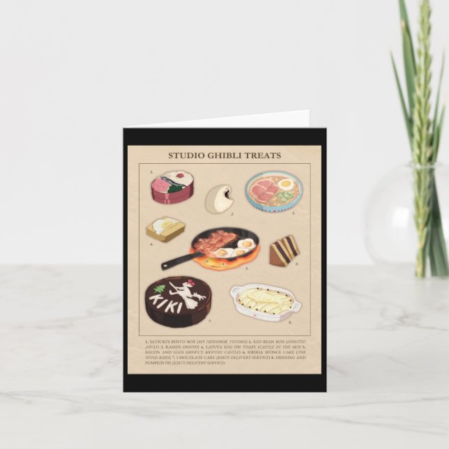 Tarjeta Magical Trata Comida De Studio Ghibli Films Stick (Anverso)