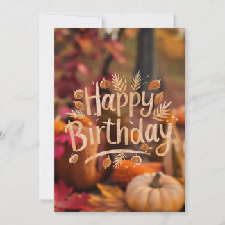 Tarjeta Magical Woodland Wish Otoño otoño feliz cumpleaños