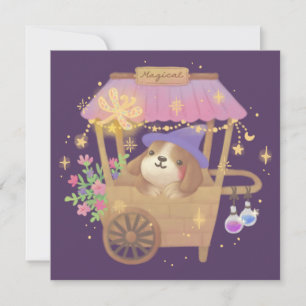 Tarjeta Magician de la Cachorra: Carro de vendedor mágico 