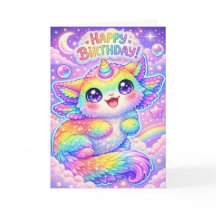 Magico Unicornio de Arcoíris Gato Feliz Cumpleaños