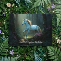 Magico Unicornio en el Bosque Encantado Cumpleaños