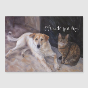 Tarjeta Magnética Amigos Para Perro De Vida Y Gato