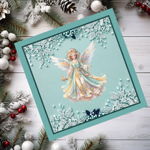 Tarjeta magnética Angel navidades
