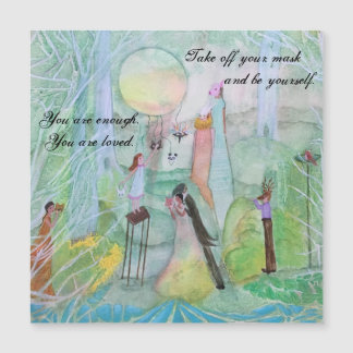 Tarjeta magnética artística de promoción de mascar