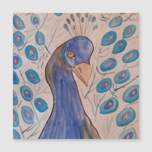 Tarjeta magnética azul Peacock
