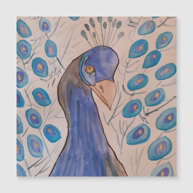 Tarjeta magnética azul Peacock (Anverso)