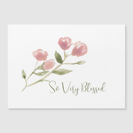 Tarjeta magnética bendita con acuarela