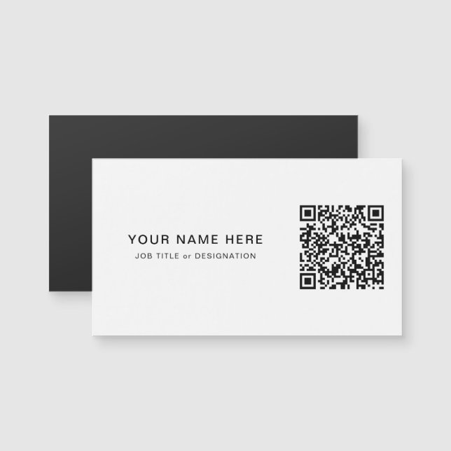 Tarjeta magnética blanca clásica con Personalizado (Anverso/Reverso)