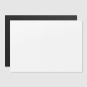 Tarjeta magnética blanca minimalista sólida lisa e