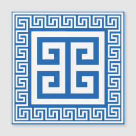 Tarjeta Magnética Blanca y Azul con Patrón de Llav