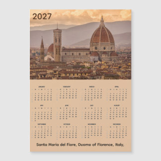 Tarjeta Magnética Calendario 2027 Duomo Florencia