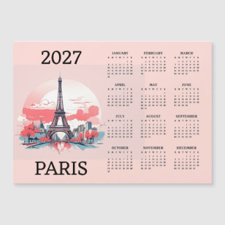 Tarjeta Magnética Calendario París 2027
