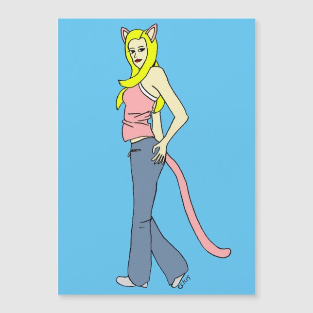 tarjeta magnética catgirl (Anverso)