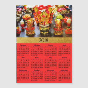 Tarjeta magnética china de la foto del calendario
