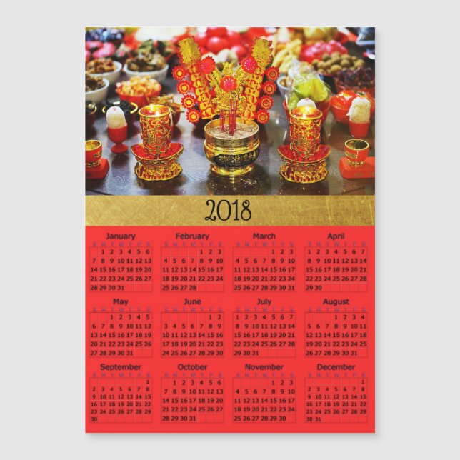 Tarjeta magnética china de la foto del calendario (Anverso)