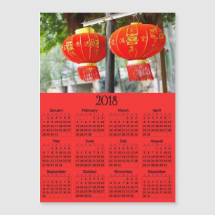 Tarjeta magnética china de la foto del calendario