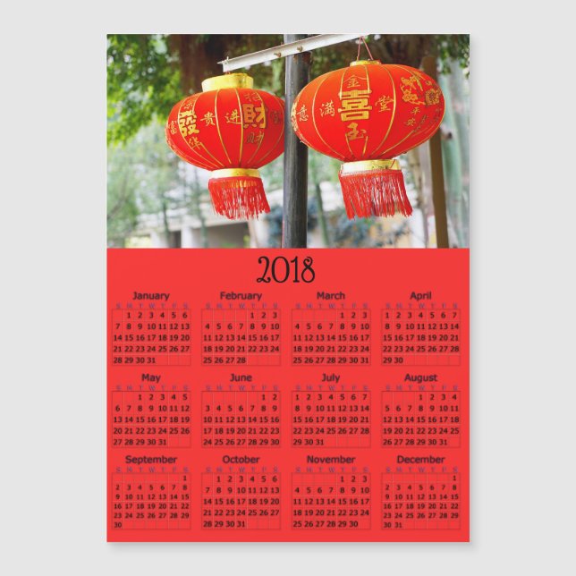 Tarjeta magnética china de la foto del calendario (Anverso)