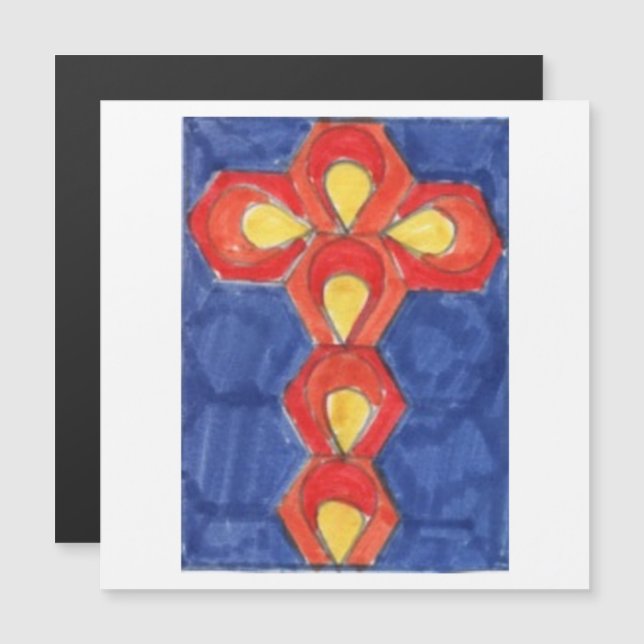 Tarjeta Magnética con Motivo de Cruz (Anverso/Reverso)