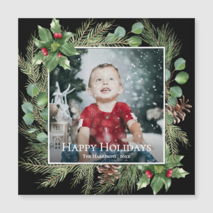 Tarjeta Magnética Cuadrada de Fotos de Felices Fie