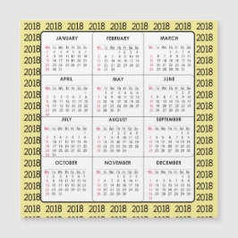 Tarjeta magnética cuadrada del calendario del
