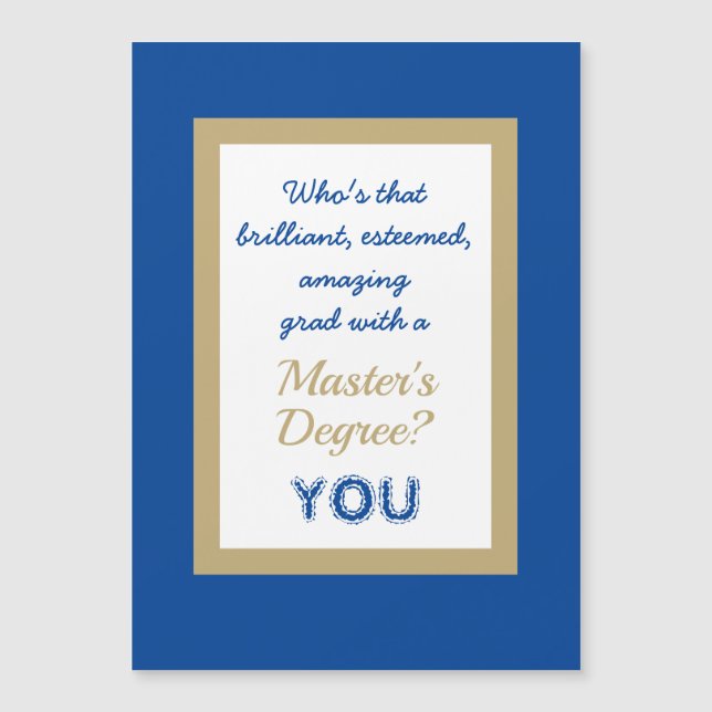 Tarjeta magnética CUTE Master's Magnetic Card (Anverso)