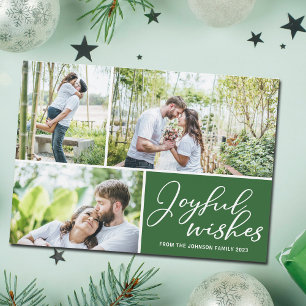 Tarjeta magnética de 3 Navidades fotográficos con 