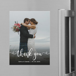 Tarjeta Magnética de Agradecimiento de Boda Elegan