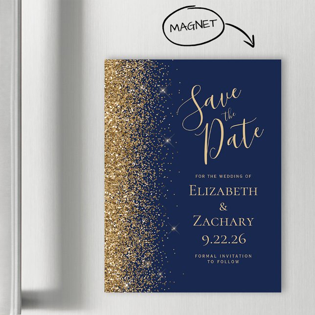 Tarjeta Magnética de Ahorro de Fecha de Boda Azul  (Subido por el creador)