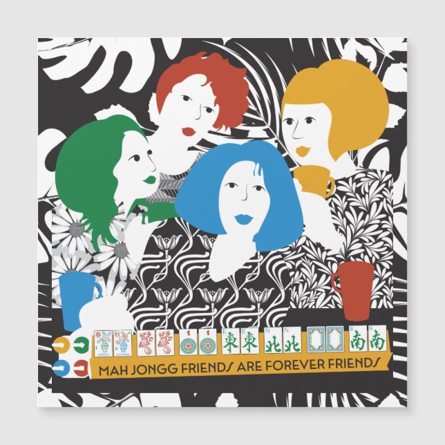 Tarjeta magnética de amigos de Mah Jong (Anverso)