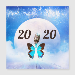 Tarjeta magnética de Año Nuevo Personalizar de Mús