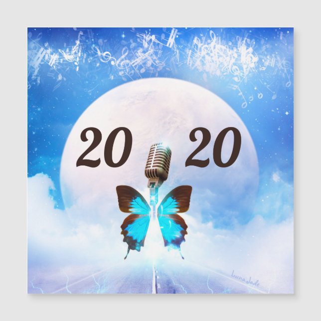 Tarjeta magnética de año nuevo Personalizar de mús (Anverso)