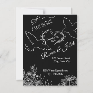 Tarjeta Magnética de Anuncio de Fecha de Boda Palo