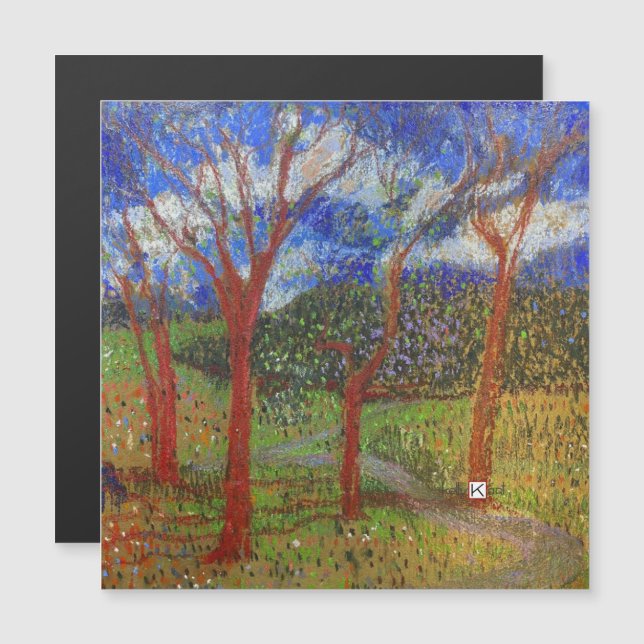 Tarjeta magnética de árbol colorida (Anverso/Reverso)