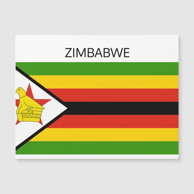 Tarjeta magnética de bandera de Zimbabue (Anverso)