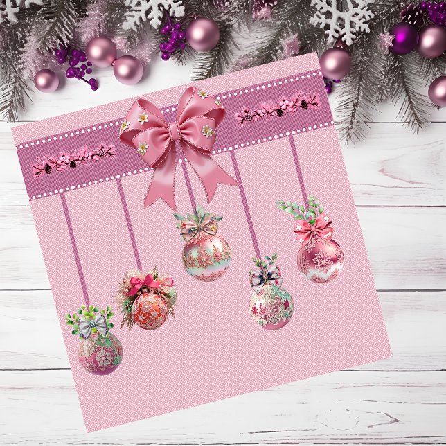 Tarjeta magnética de bolas para Navidades únicos (Lace like Christmas balls.)