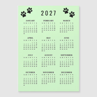 Tarjeta Magnética de Calendario 2027 de Diseño de