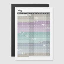 Tarjeta Magnética de Calendario Colorido 2027