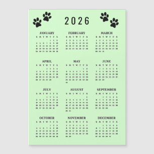 Tarjeta Magnética de Calendario de Diseño de Huell