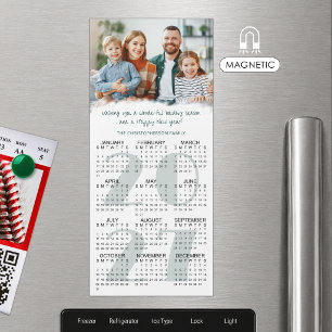 Tarjeta magnética de calendario de foto de Navidad
