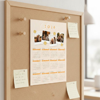 Tarjeta magnética de calendario de fotos personali