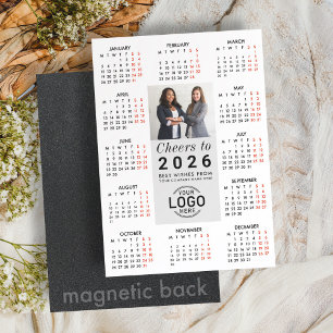 Tarjeta magnética de calendario moderno 2027 con f